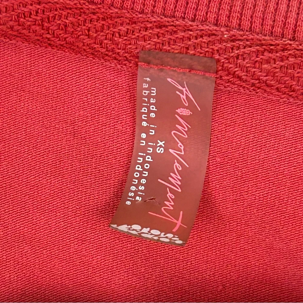 Free People Movement Red Knit Top - Picture 4 of 5
